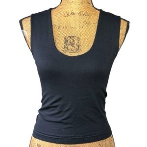 Aura black scoop neck tank top Women’s size small/medium | jj